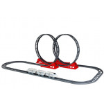 Vlaková dráhová súprava s dvoma slučkami 126 cm